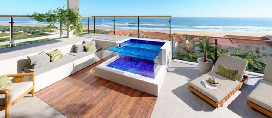 Piscina iGUi modelo Keramos em cobertura